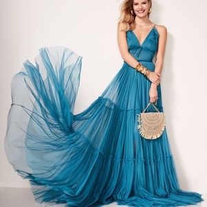 Sachin & Babi Vivien Shirred Silk Gown